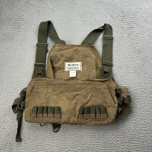 Vintage McAlister Lederriemen gewachstes Canvas Wasservögel Jagd Weste Made in USA SELTEN - Bild 1 von 7
