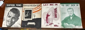 4 Lot VTG Sheet Music Eddy Arnold Bob Merrill Merle Travis You Don’t Know Me  - Picture 1 of 13