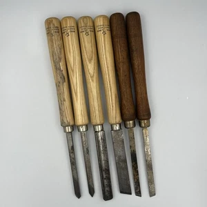 Vintage Lot Of 6 Buck Brothers Bros Wood Working Carving Chisels 16” - Picture 1 of 10