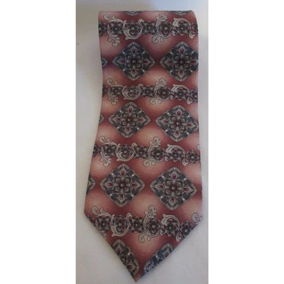 Oscar de la Renta мужской галстук бордовый пейсли узор винтажный шелковый галстук - Изображение 1 из 4
