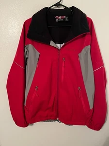 Marmot Windstopper Men's Winter Jacket Coat Size Medium Red & Gray No Hood - Picture 1 of 16