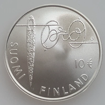 Moneda de plata Finlandia 10 euros 2010 Minna Canth (.925) - BU - ¡SIN CIRCULAR! Foto 1 de 2
