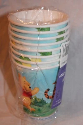 NEW IN PACKAGE WINNIE THE POOH DISNEY  8 CUPS  POOH'S FUN CELEBRATION  - Image 1 of 3
