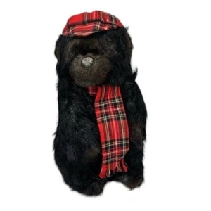 Vintage Fine Toy Co Ltd Stuffed Plush Gorilla Christmas Plaid Hat & Scarf - Picture 1 of 10
