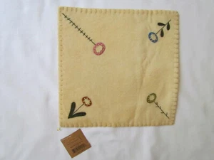 Tapete cuadrado floral de mesa/vela estilo primitivo GR-161 NUEVO - Imagen 1 de 3