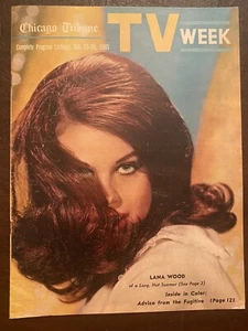 1965 LANA WOOD on Chicago Tribune TV WEEK - very nice cover! Also FUGITIVE. - Picture 1 of 4