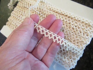 20 Yards Beige Ecru Cotton Lace Trim by HOME SEW - Picture 1 of 3
