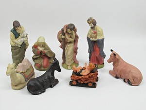 Szopka Boże Narodzenie Porcelana ręcznie malowane figurki do szopek klasyczne Dzieciątko Jezus Maria