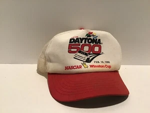 1996 Nascar Daytona 500 Winston Cup Truckers mesh Hat Feb 18 1996 Snap Back - Picture 1 of 4