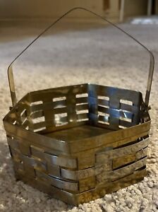 Brass Hexagon Basket Weave Pitina Made in India 