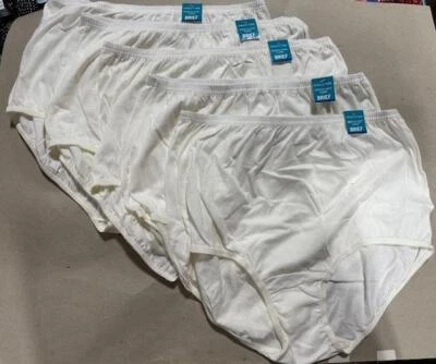 Calzoncillos 5 piezas Vanity Fair algodón 15320 CREMA ~ blanco coco talla 6 ~ 7 ~ 8 ~ 9 $5 EA Foto 1 de 4