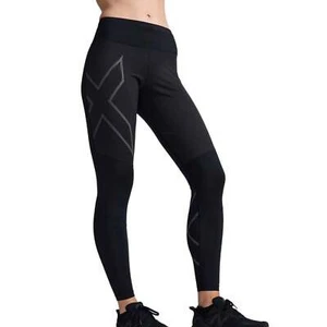 New 2XU Women Ignition Shield Mid-Rise Compression Tights Small Blk/BRF WA6972b - Picture 1 of 2
