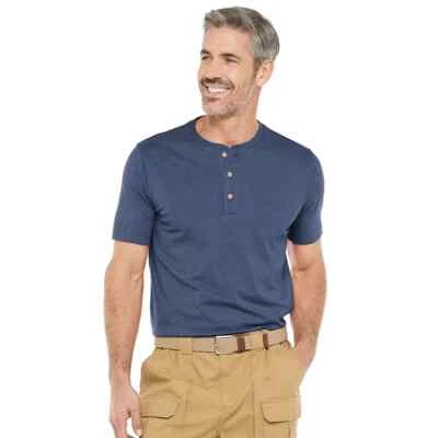 Men's Croft & Barrow® Classic-Fit Extra Soft Easy-Care  Henley  Regular Size S - Image 1 of 2