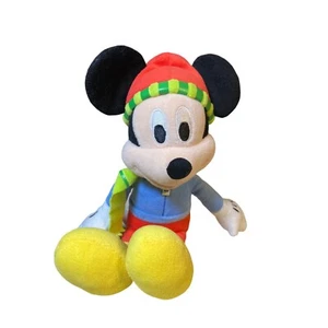 Disney Beanbag Plush Winter Mickey Mouse - Picture 1 of 7