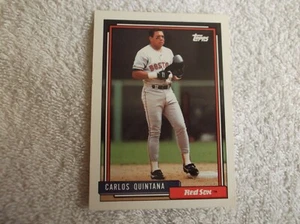 Topps 1992 / MLB "CARLOS QUINTANA" #127 Boston Red Sox Trading Card - Bild 1 von 2
