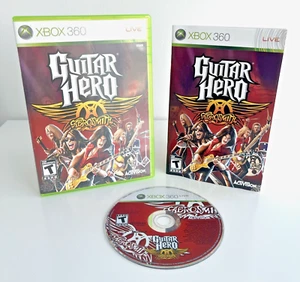 GUITAR HERO AEROSMITH MICROSOFT XBOX 360 COMPLETE SET W/ MANUAL 2008 ACTIVISION - Picture 1 of 4