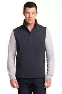 Port Authority Mens Polyester Sleeveless Core Soft Shell Full Zip Vest - J325 - Picture 1 of 6