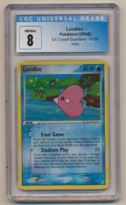 CGC 8 Pokemon EX Crystal Guardians Luvdisc 7/100 NM/MINT Condition!! - Picture 1 of 2