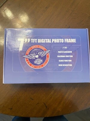 Harley-Davidson Black 7" TFT Screen High Resolution Digital Photo Frame W/Remote - Image 1 of 4