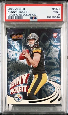 2022 Panini Zenith Pacific Revolution Kenny Pickett PSA 9 MINT RC Steelers - Image 1 of 2
