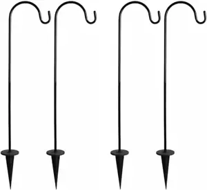 24Inch Shepherd Hooks: 4 Pack Garden Bird Feeder Stand Heavy Duty Shepards for L - Picture 1 of 12