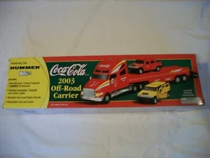 2003 Coca-Cola Off-Road Carrier + 2 HUMMER H2's Lights and Sounds Die-Cast NEW - Picture 1 of 4