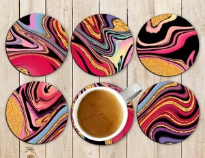 Juego de seis posavasos de neopreno Agate Geode - Imagen 1 de 7