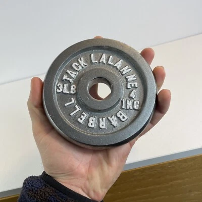 1 Vtg Jack Lalanne Barbell 3lb Standard Weight Plates  1" Hole Single Plate - Image 1 of 4