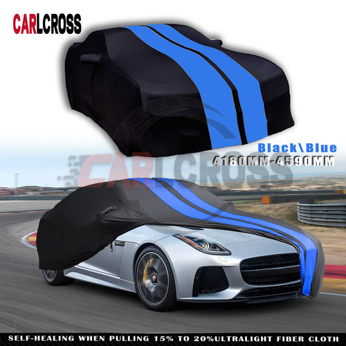 For Jaguar FType Blue Satin Indoor Scratch Car Cover Dustproof Protect