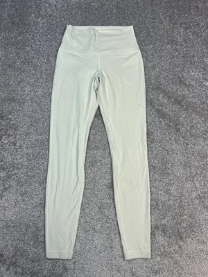 Lululemon Align Leggings Womens 6 Beige Logo Stretch Mid Rise Outdoor Workout - Image 1 of 4
