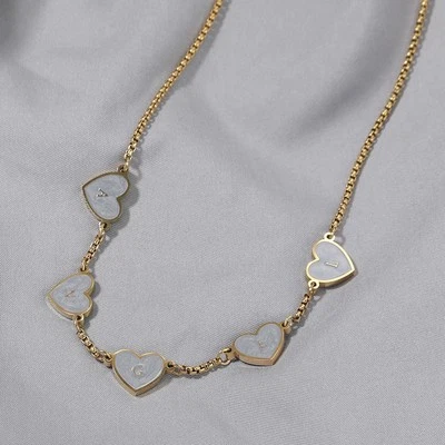 Custom Oil Drop Heart Shape A-Z Letters Name Pendant  Stainless Steel Jewelry - Image 1 of 4