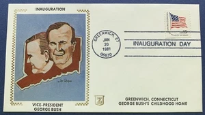 Z-Silk Inauguration Day 1981 Vice-President George H. W. Bush Greenwich CT Child - Picture 1 of 1