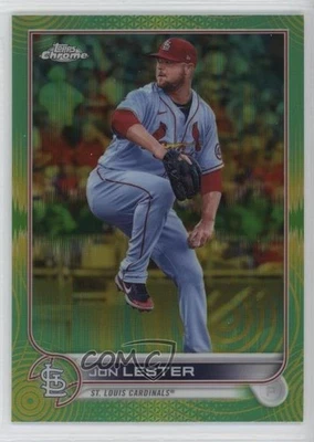 2022 Topps Chrome Sonic Green & Yellow Pulse Refractor /99 Jon Lester #187 - Image 1 of 2