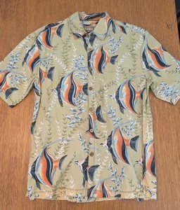 Kahala 1936 Hawaiian Shirt Short Sleeve Mens Size Large Multicolor Fish Ocean - Picture 1 of 16