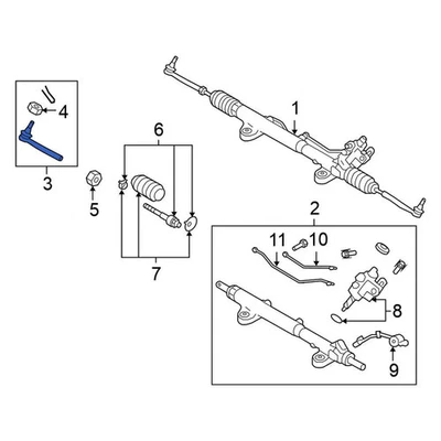 For Nissan GT-R 2009-2024 Nissan D8520JF00B Right Outer Steering Tie Rod End Foto 1 de 2