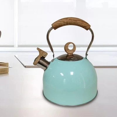 Whistling Tea Kettle Ergonomic Handle Tea Pots Food Grade Stainless Steel Fast - Image 1 of 4