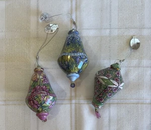 Christmas Ornaments Era Of Tiffany By Bradford Exchange Set Of 3 13th Issue - Picture 1 of 10