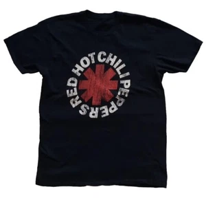 Red Hot Chili Peppers Logo Black Shirt Men's Size: M - FAST SHIP - Picture 1 of 3