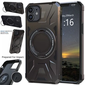 Para Apple iPhone 12/Pro/Pro Max Resistente Híbrido Resistente Estuche Anillo Soporte Cubierta - Imagen 1 de 33