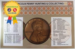 Lincoln Penny Hunting and Collecting 11" x 17" Coin Roll Laminated Mat - Picture 1 of 1
