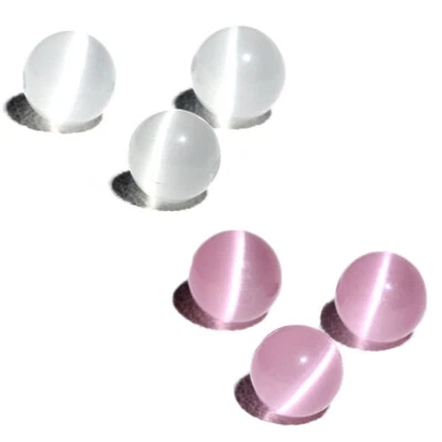 Crystal Faux Cat Eye Loose Beads Round for Jewellery Making Bracelet DIY Craft - Image 1 of 4