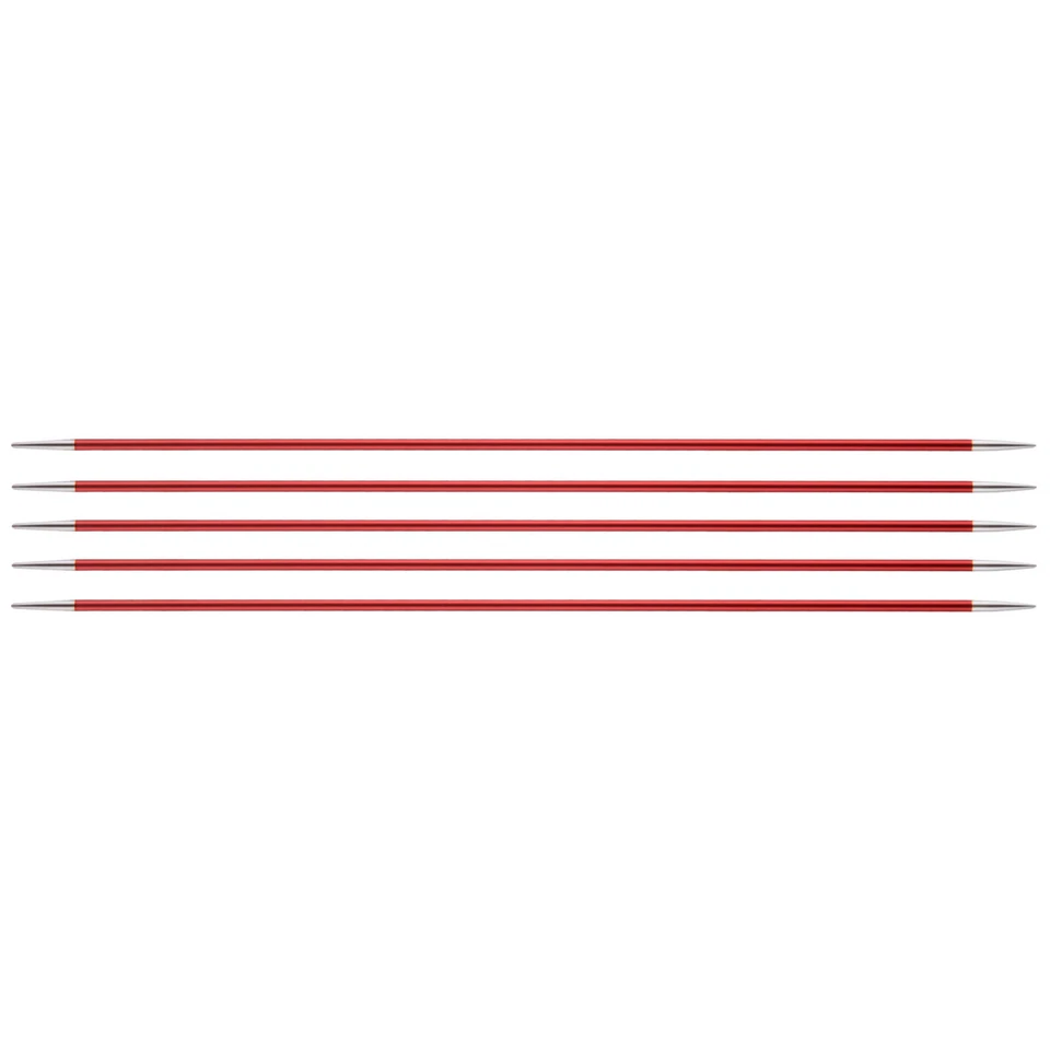 KnitPro 20cm x 2,5mm Aluminium Nadelspiel - Rot (KP47033)