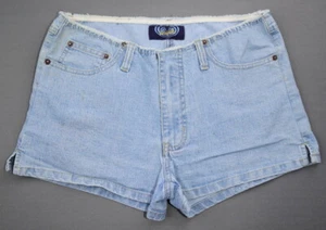 Pantalones cortos de mezclilla vintage para mujer Angels cintura deshilachada talla 9 (cintura 28) - Imagen 1 de 9