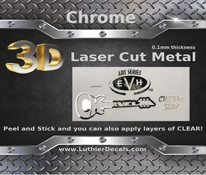 Charvel Gitarre Aufkleber 3D Metall Kopfplatte Restauration Sticker Logo M47 - Bild 1 von 8