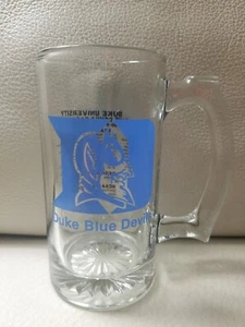 Duke Blue Devils Glass Mug Stein 1990-91 NCAA CHAMPIONS season Record - Picture 1 of 8