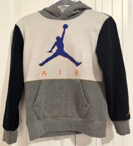 Nike Air Jordan Hoodie Youth Boys M 10-12 YRS Pullover Orange Black Jumpman - Picture 1 of 6