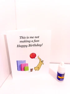 Happy Birthday card for anyone/ Funny cat and mouse /white envelope A2 card size - Picture 1 of 1