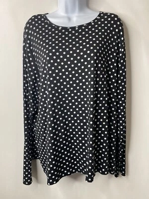 Camisa Lands End para mujer de gran tamaño a lunares talla 1X Lagenlook carrera minimalista Foto 1 de 4