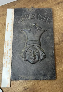 Vintage Gusseisen Garten Königin Hof Narrenschild/Schild - Bild 1 von 12