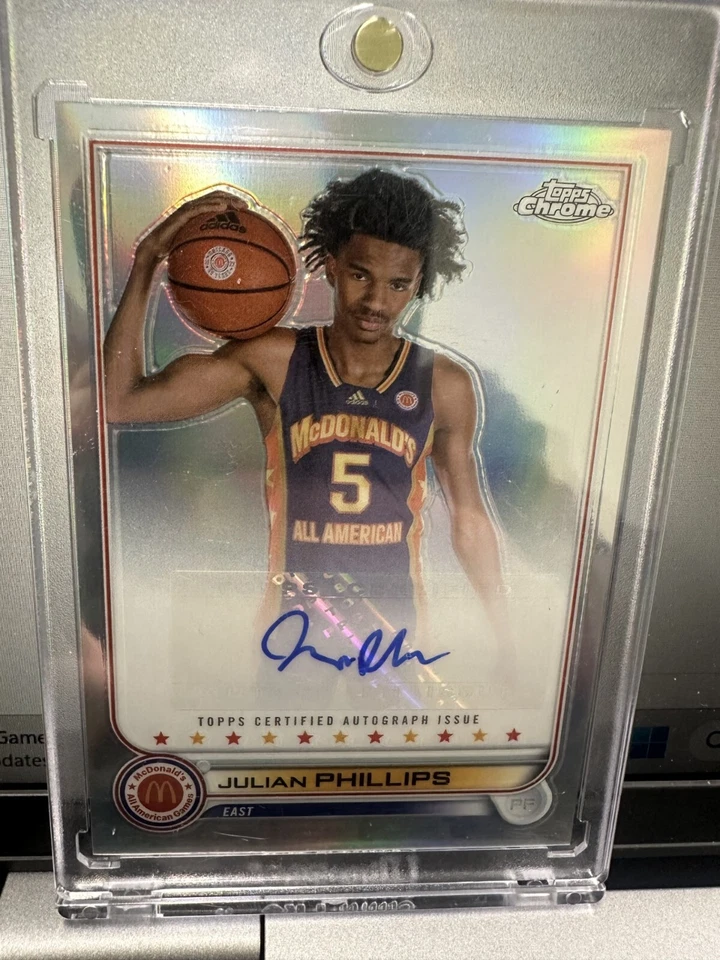 2022 Topps Chrome McDonald's Julian Phillips CA-JP  Rookie Auto  - Image 1 of 1
